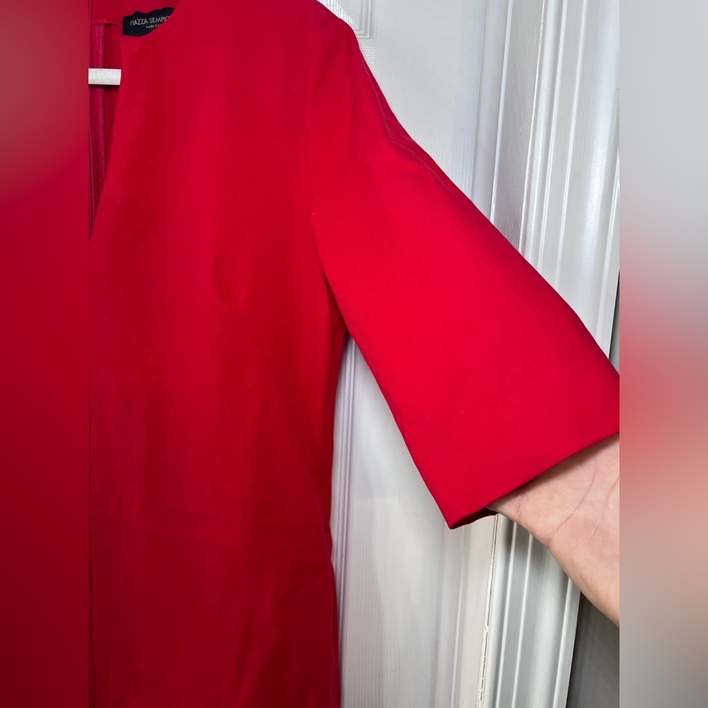 Piazza Sempione Bold Red Dress Size 40 - Picture 3 of 15